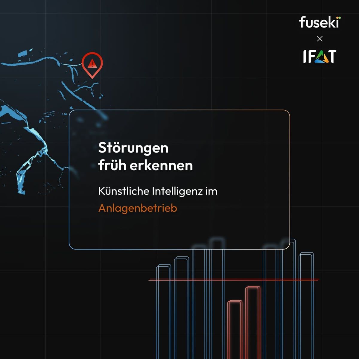 Grafik fuseki × IFAT: „Störungen früh erkennen – Künstliche Intelligenz im Anlagenbetrieb“